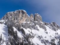 Massiv der Kampenwand im Winter